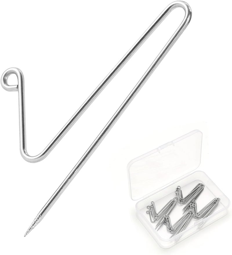 Everlling 30 Pcs Cubicle Hooks for Fabric Walls, Fabric Panel Wire Hooks with Clear Storage Box, Hold 10Lbs, Stainless Steel Wall Clips, Picture Hangers for Home, Office Cubicle Decor Accessories,Silver - Image 1